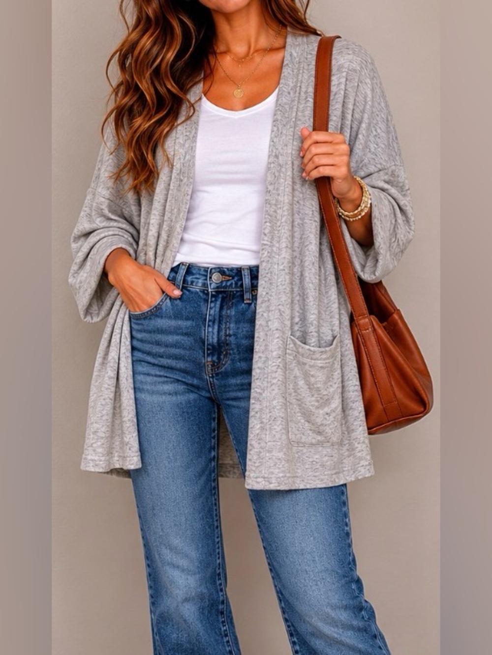 Anthropologie Donnie Cardigan Jacket Ribbed Sandwash Sable Athleisure Normcore